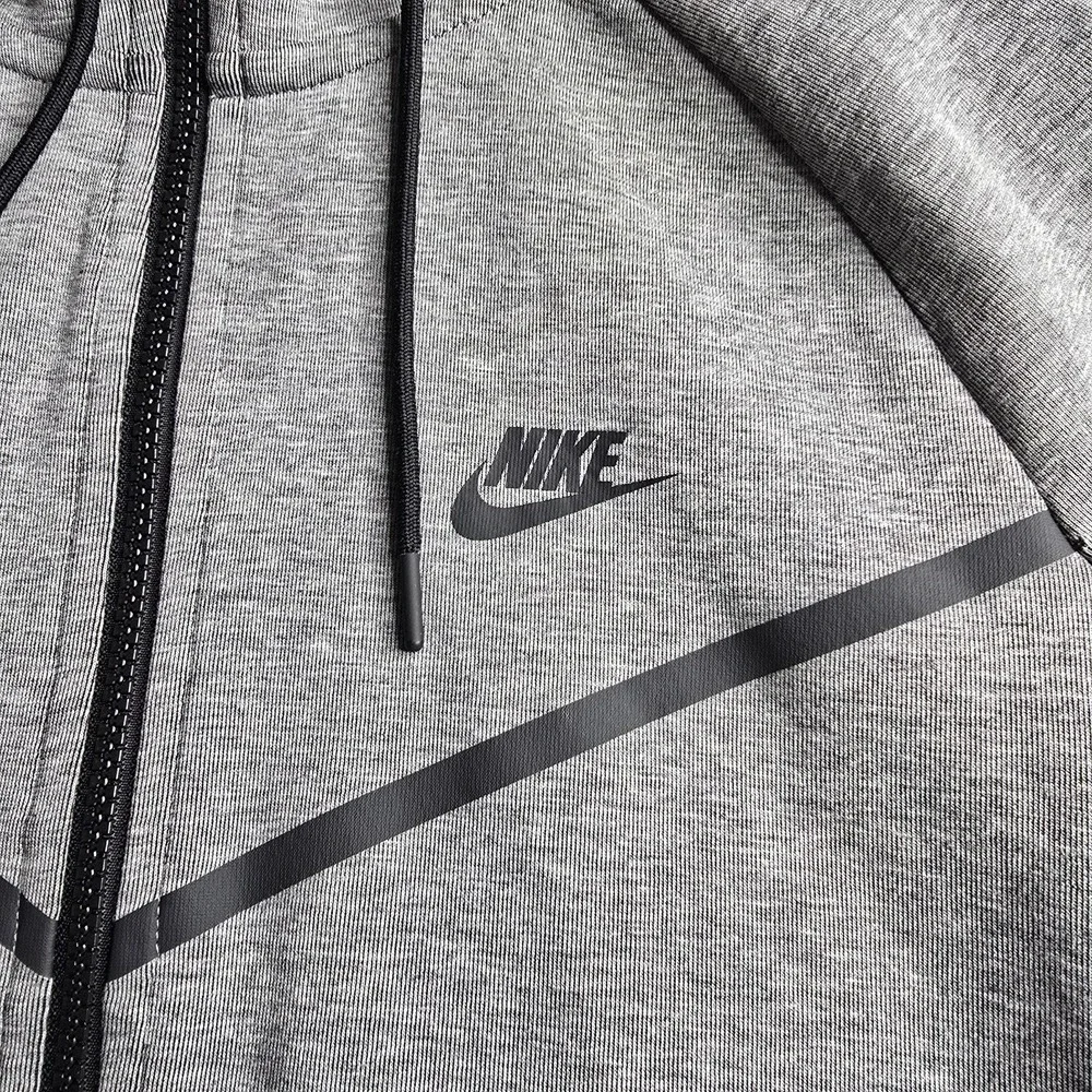 Nike Tech Fleece Windrunner Mens Medium Full Zip Hoodie Heather Gray 805144-091